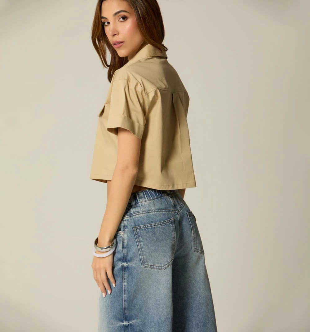 Blusa manga corta boxy - imagen 9