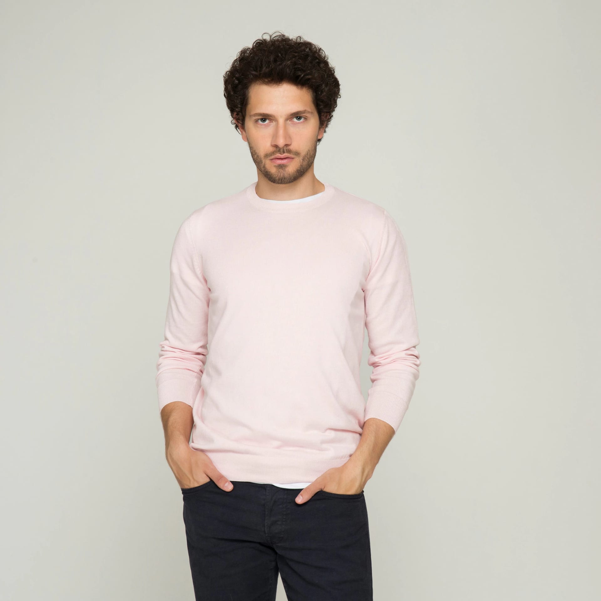 Saco Cuello Redondo Algodón Rosa Bebé - imagen 1