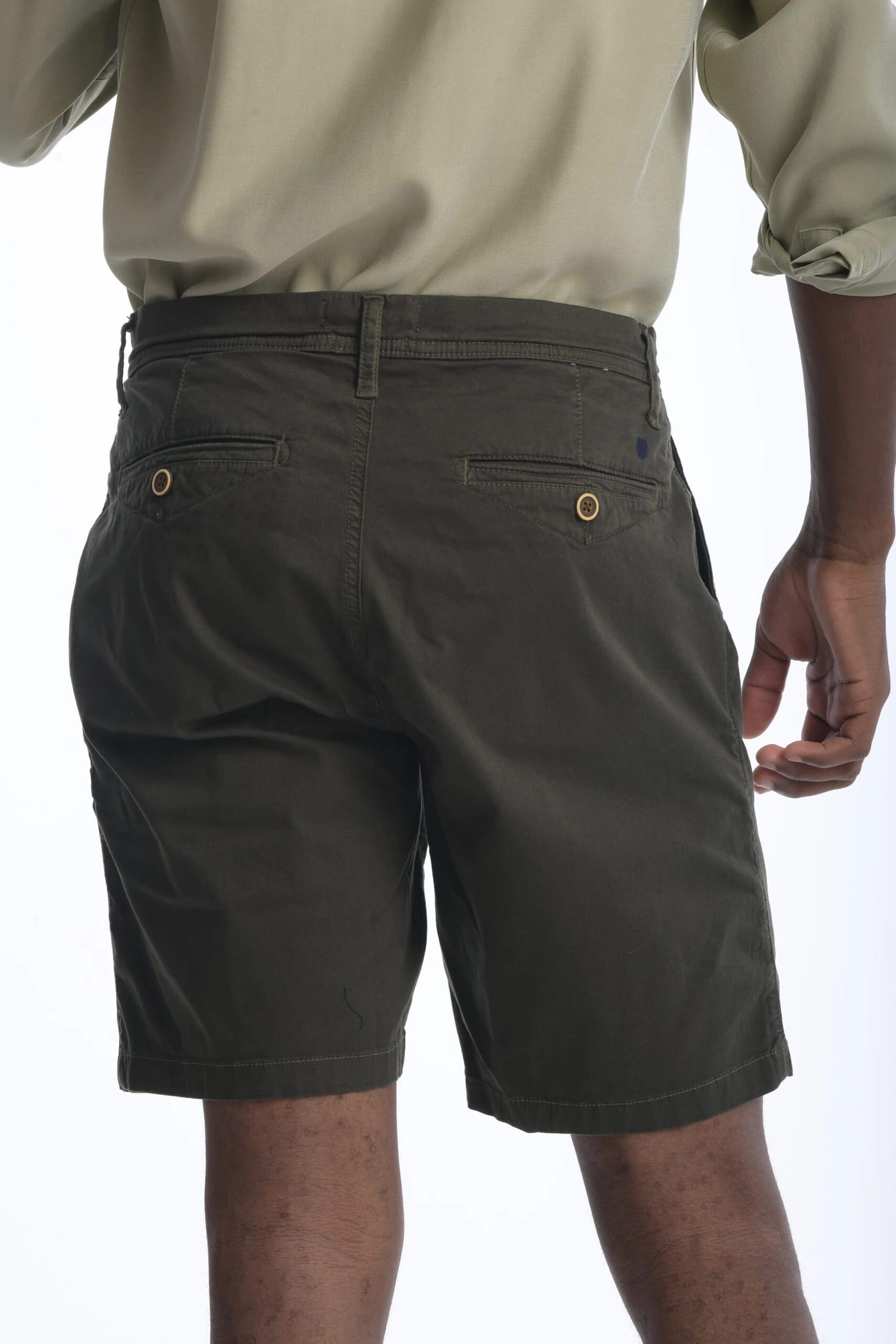 Bermuda Chino Dril Verde Militar - imagen 7