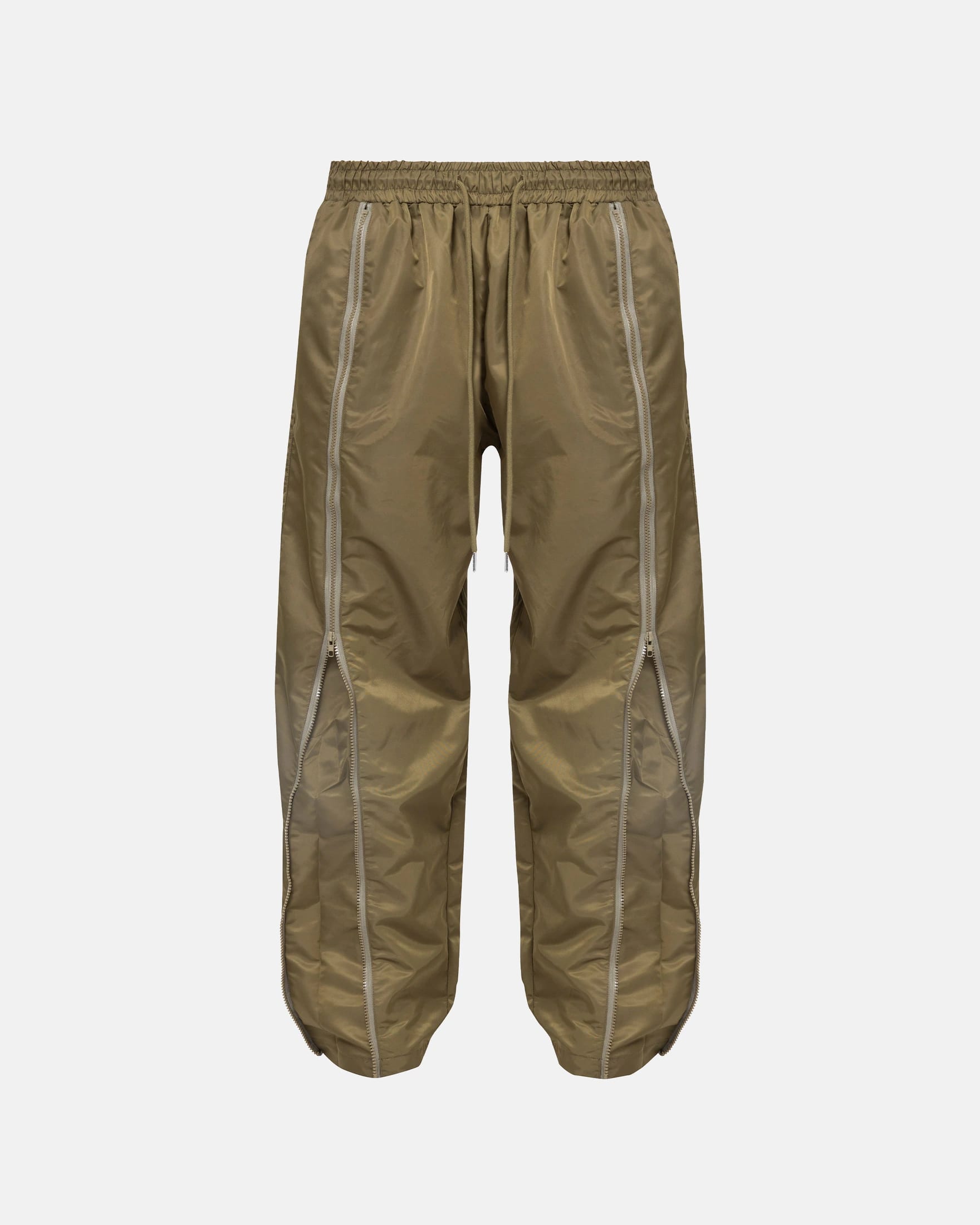 Basics Panelled Zip Up Cargo Pants Green - imagen 1