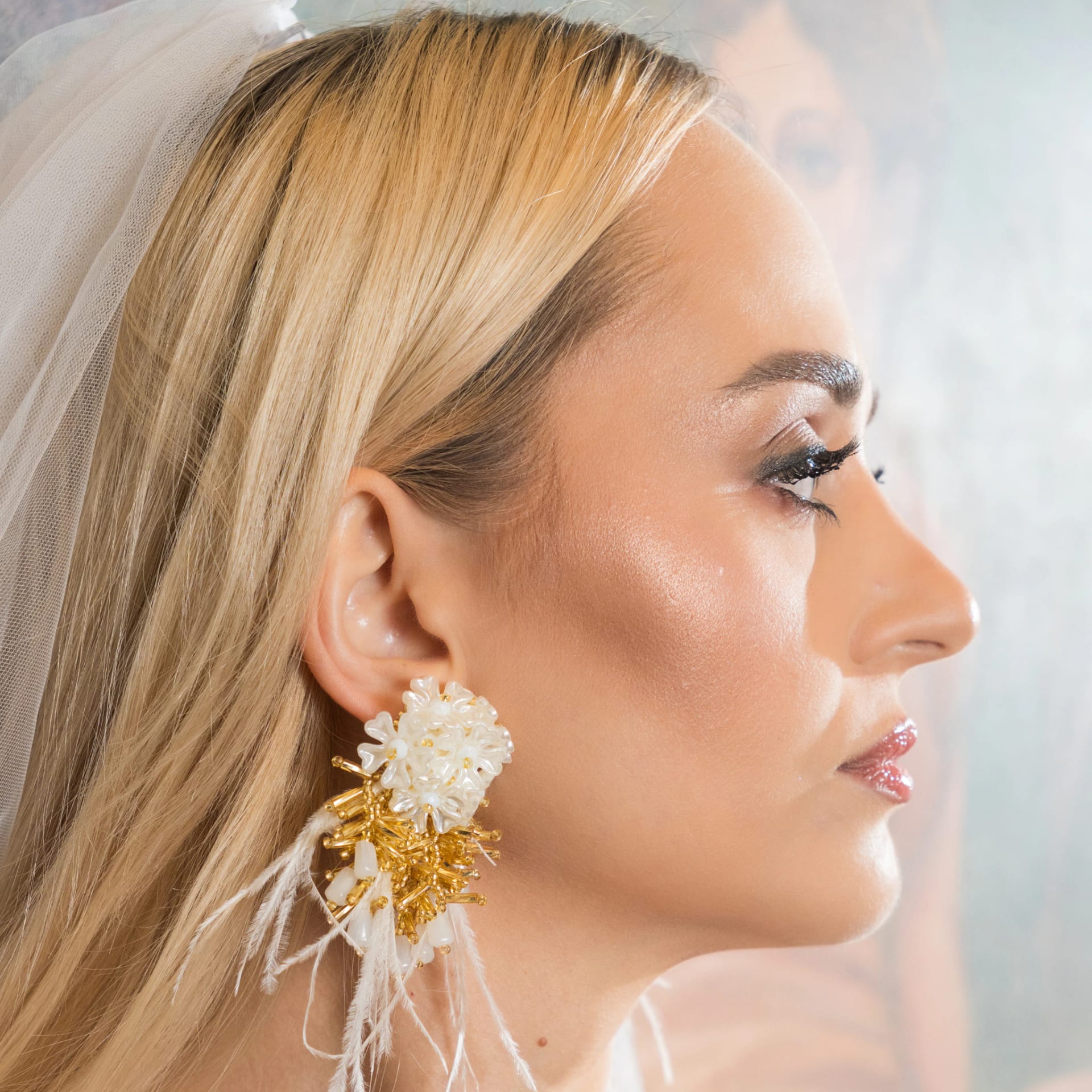 Bridal Chandelier Earrings - imagen 2