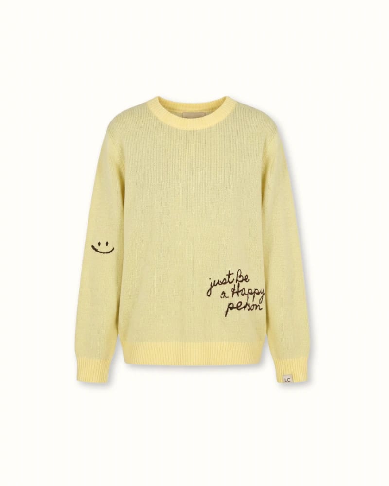 Be happy tejido - amarillo - imagen 1