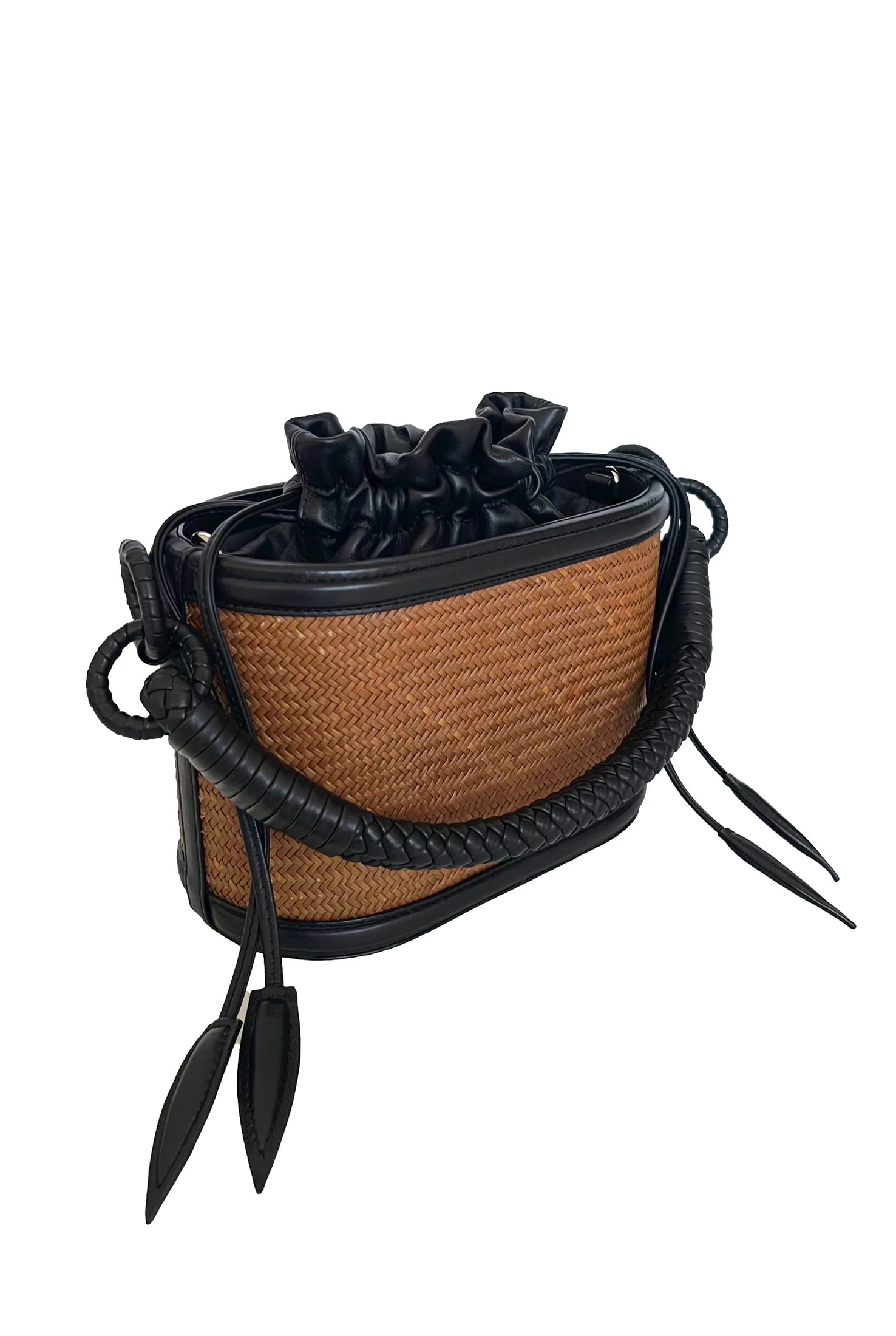 Iraca Basket Bucket, Chocolate - imagen 2