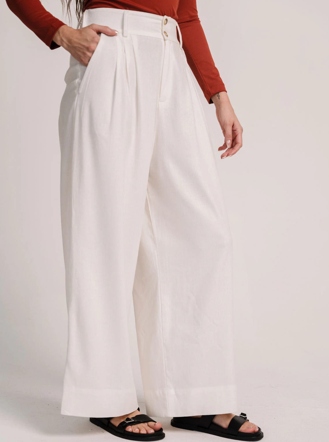 PANTALÓN CANVAS IVORY - imagen 9
