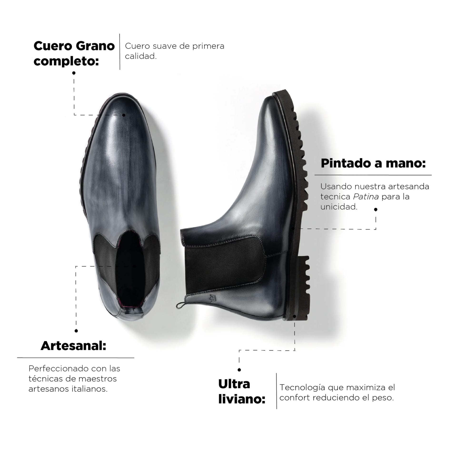 Bota Jacques Gris Suela Ultraliviana - imagen 4