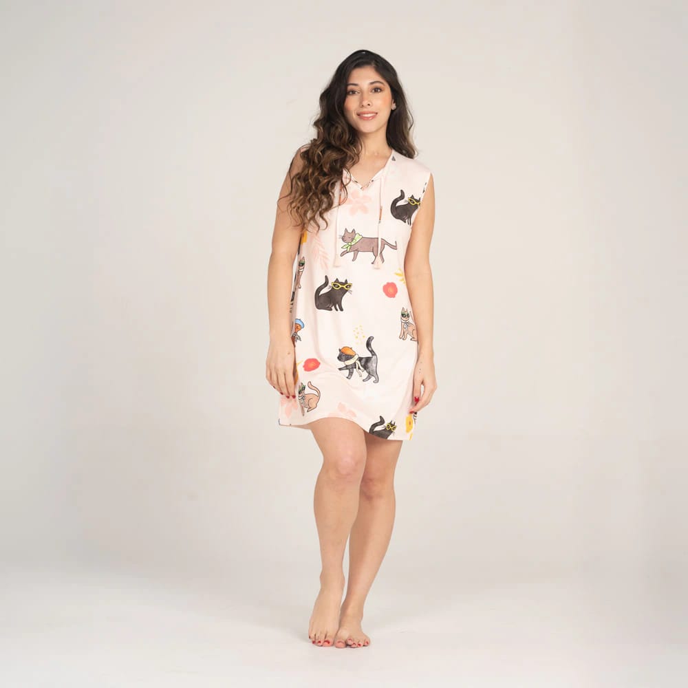 Bata Estampado Gatuna. - imagen 1