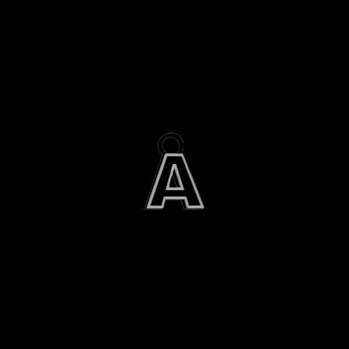 DIJE LETRA - NEGRO + BLANCO - imagen 1