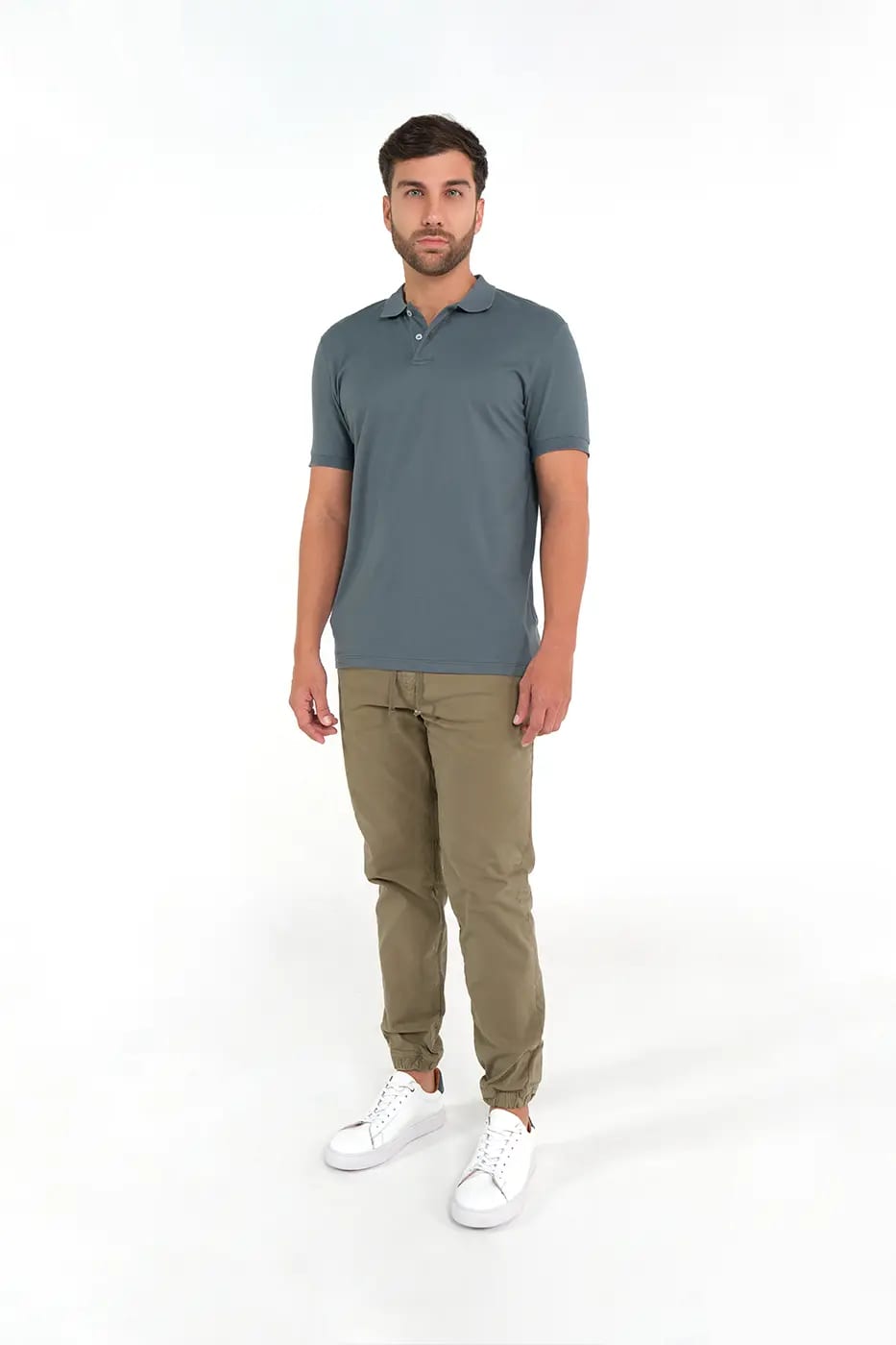 Camiseta Polo 100% Algodón Azul Stormy - imagen 2