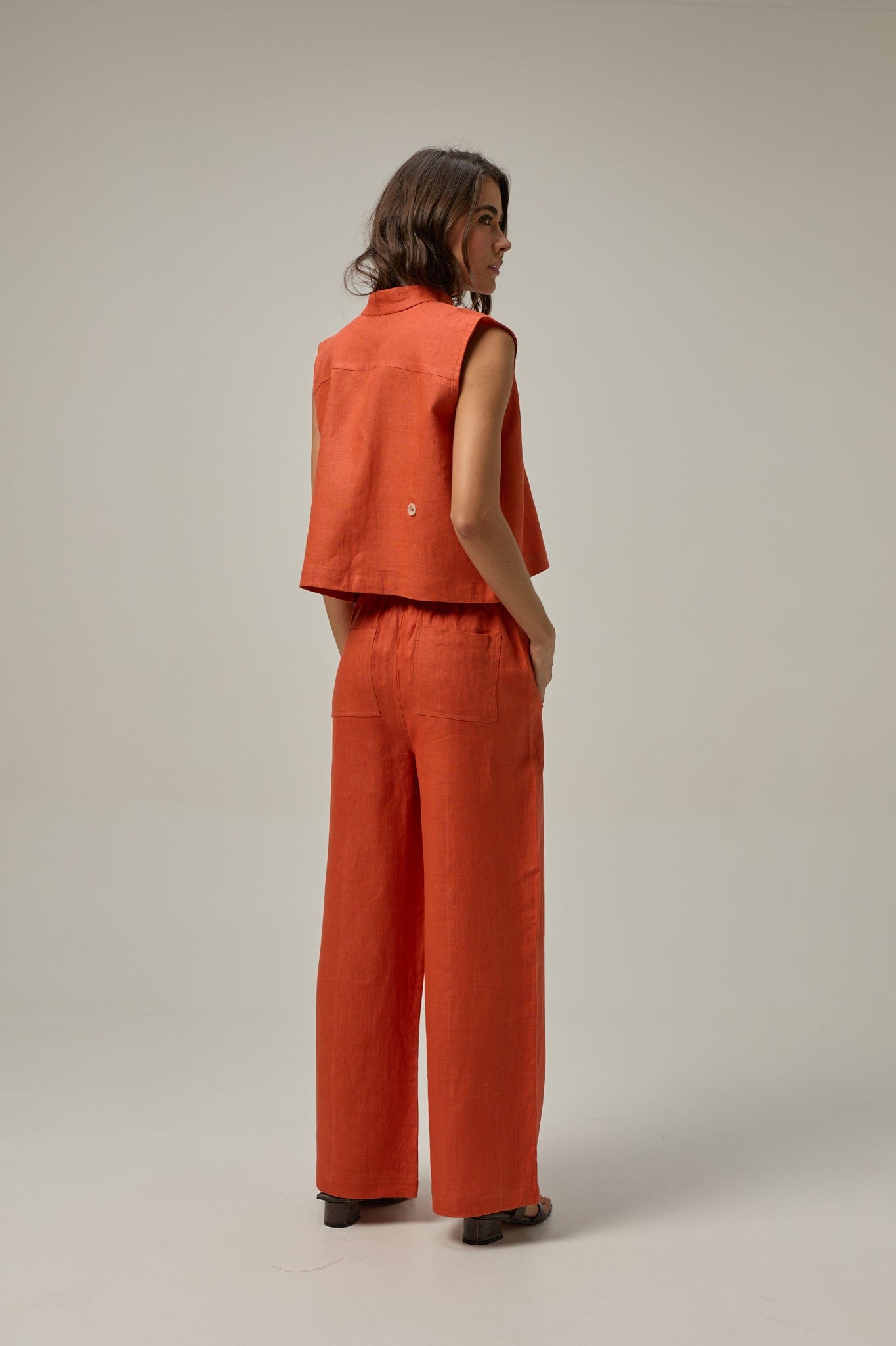 Pantalón Serre de lino | Naranja - imagen 5
