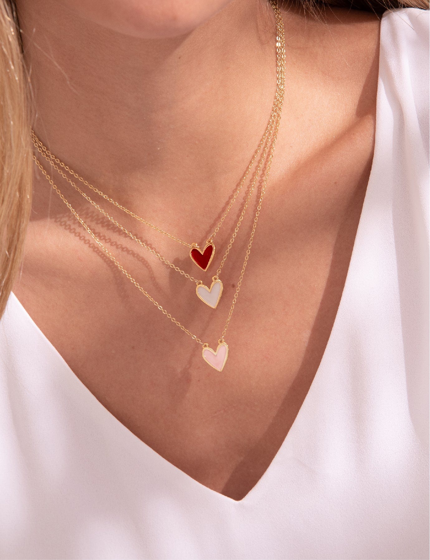 Set Collar + Aretes Corazón - imagen 1