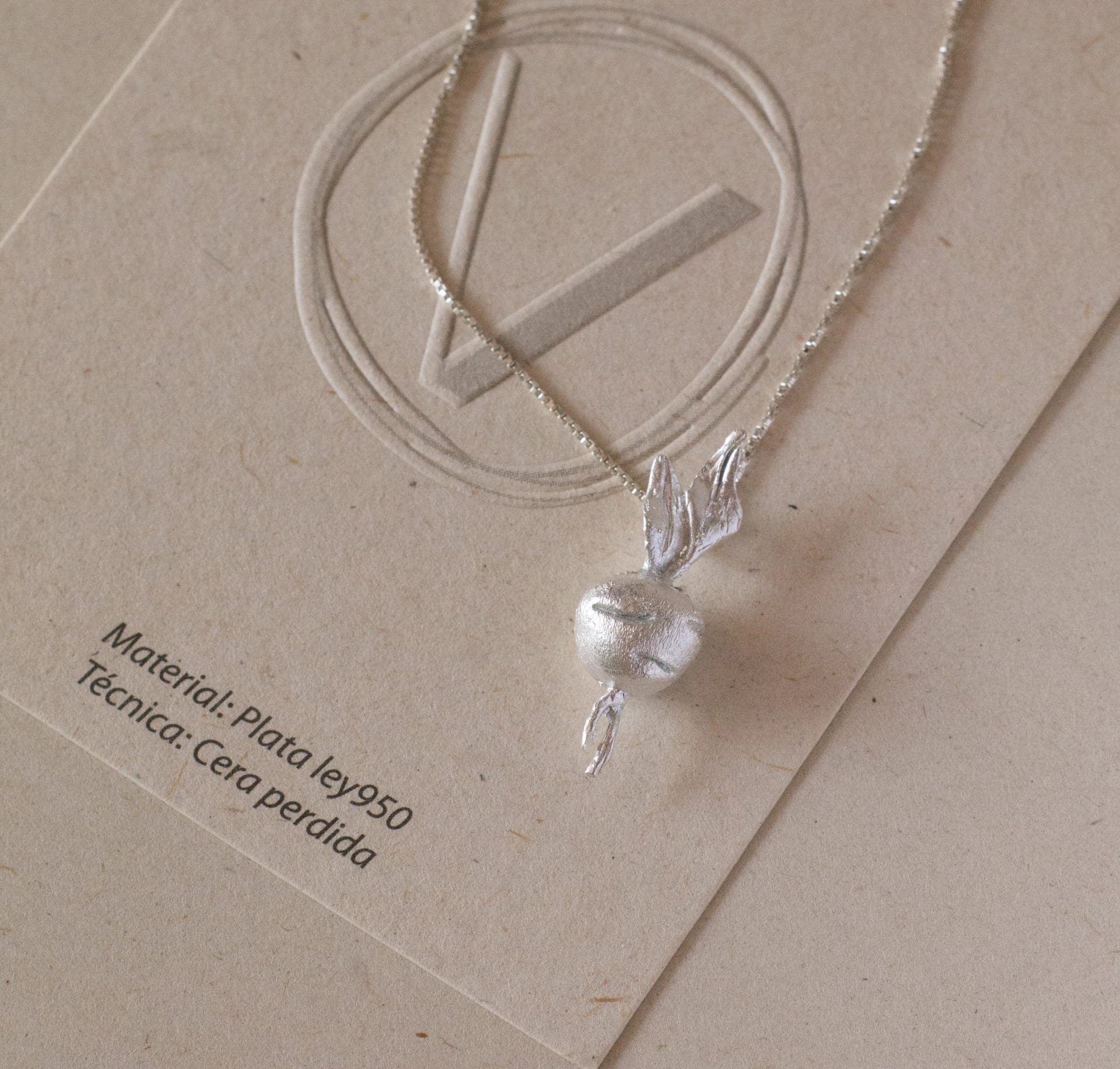 Collar Mini rábano (Plata ley950) - imagen 2