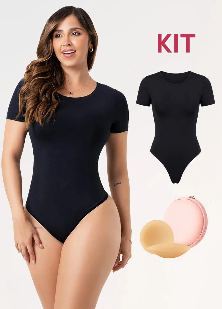 Kit Salome TD01L5: Body Manga Corta + Cubre Pezones Invisibles - imagen 3