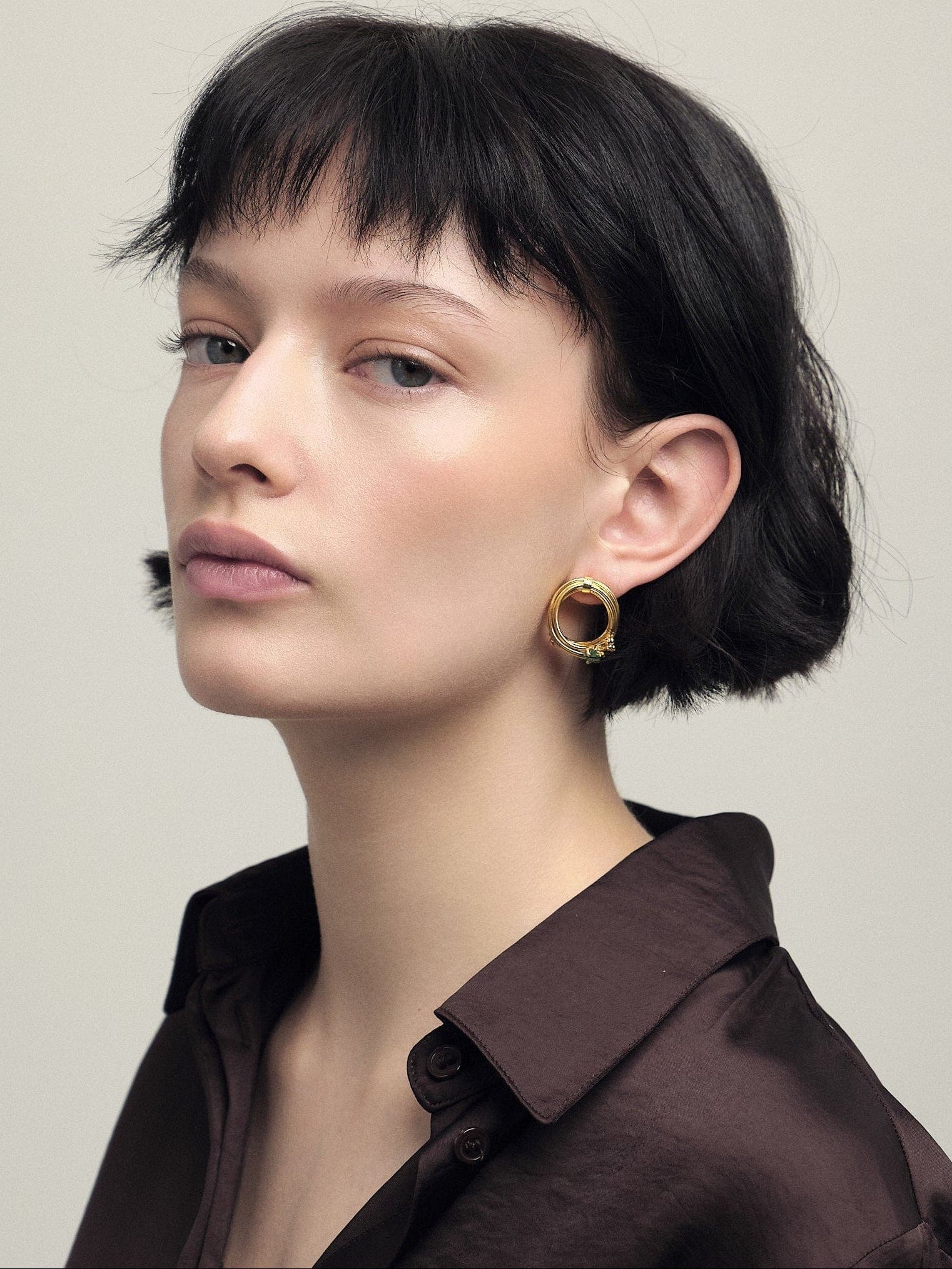 Aretes Geo Esmeralda - imagen 2