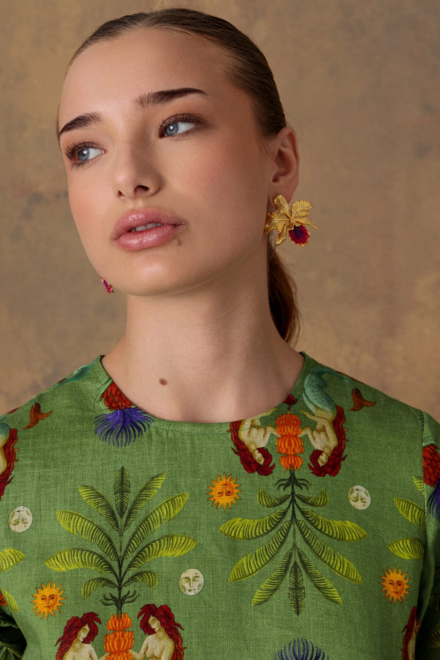 Wome's dress linen marea green - imagen 7