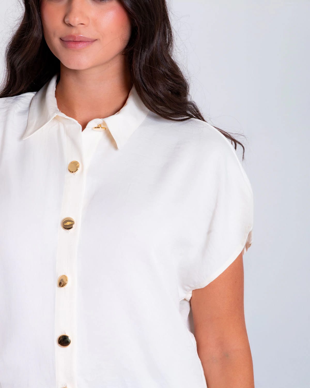 Camisa ivory manga corta para mujer - imagen 4