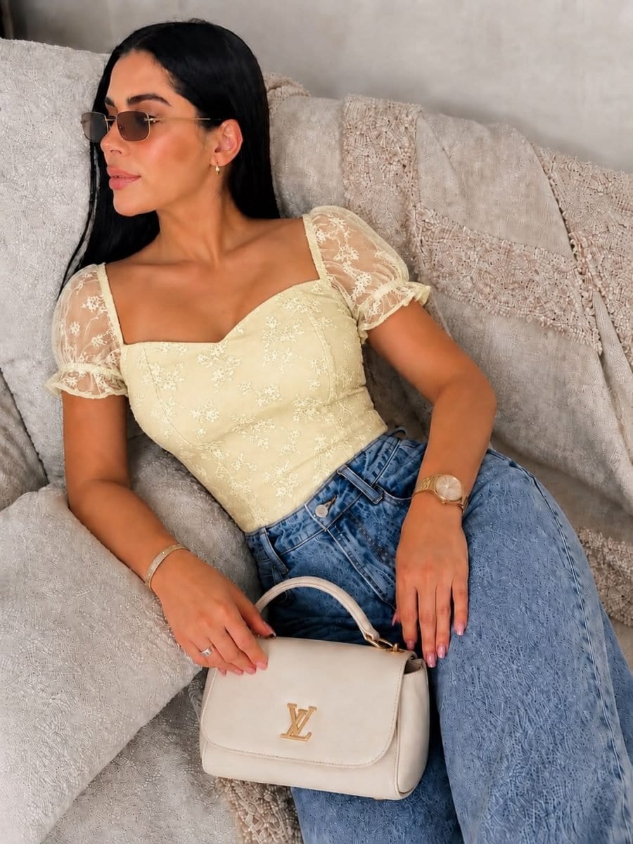 Blusa Amelie (mantequilla ) - imagen 1