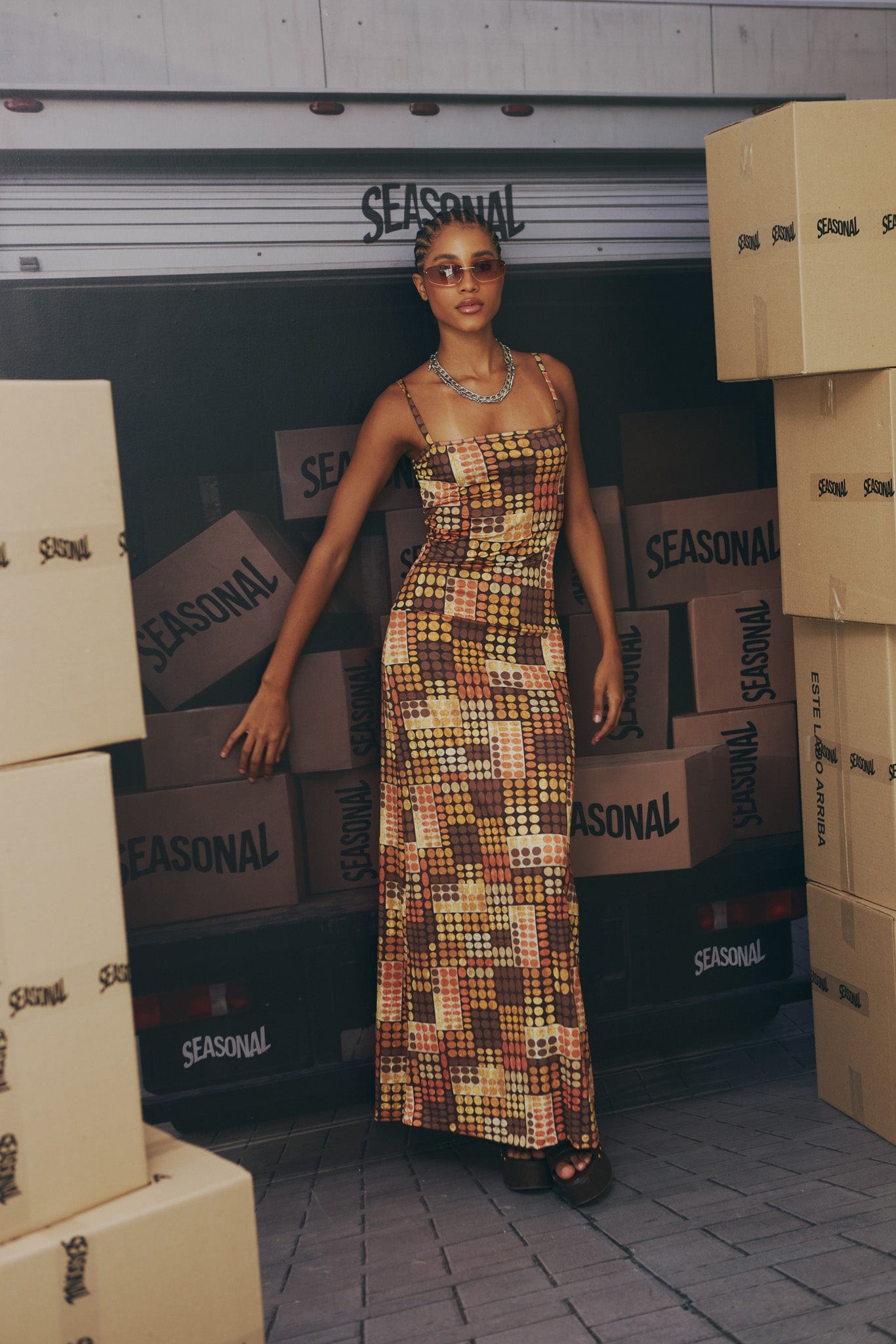 SEASONAL MOSAIC DRESS - imagen 1