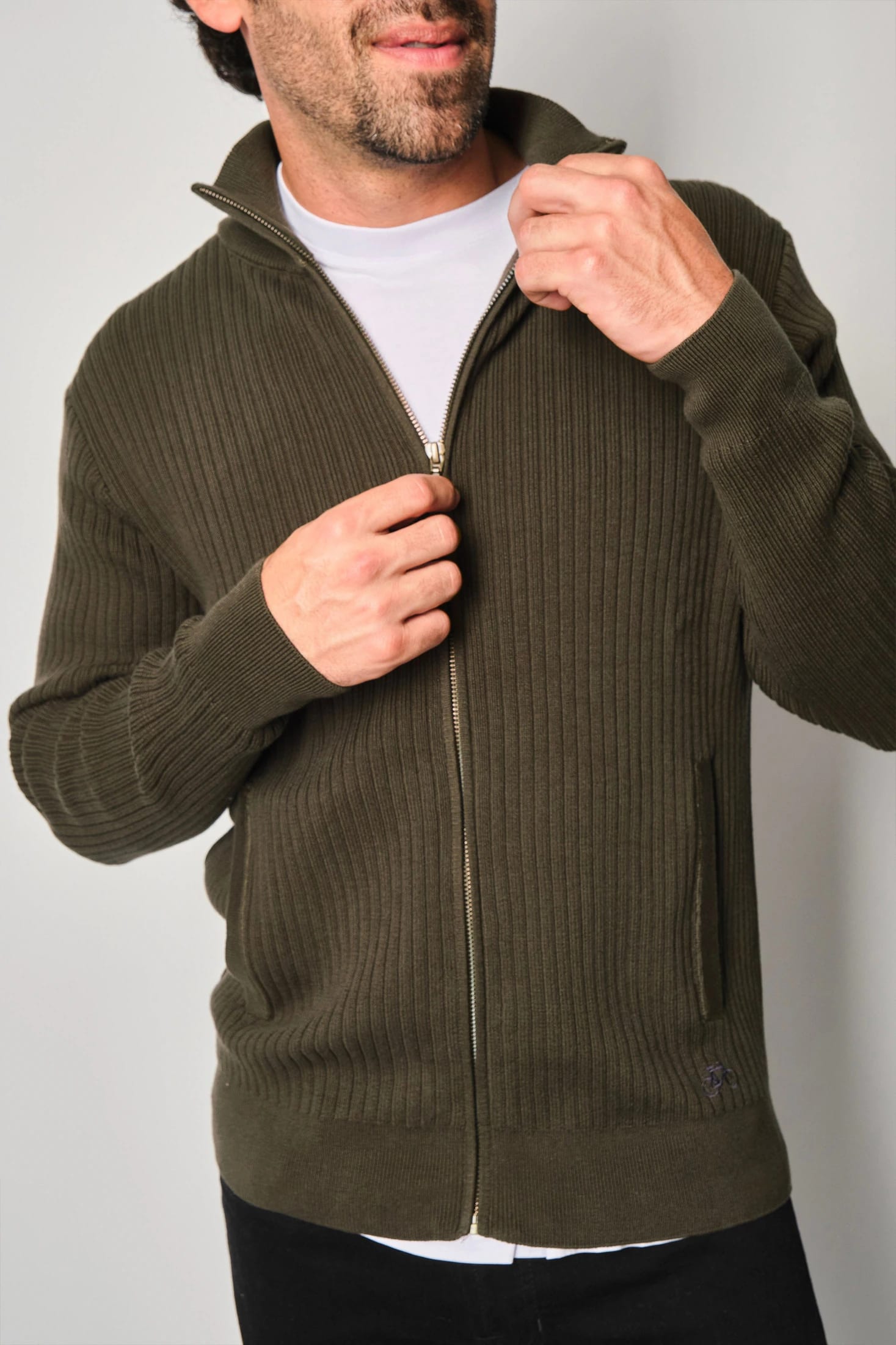 SACO LINED FULL ZIP MILITAR - imagen 1