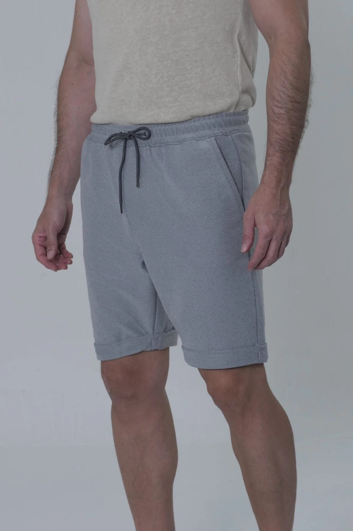 Bermuda Burda Js  Hombre Gris Jaspe - imagen 2