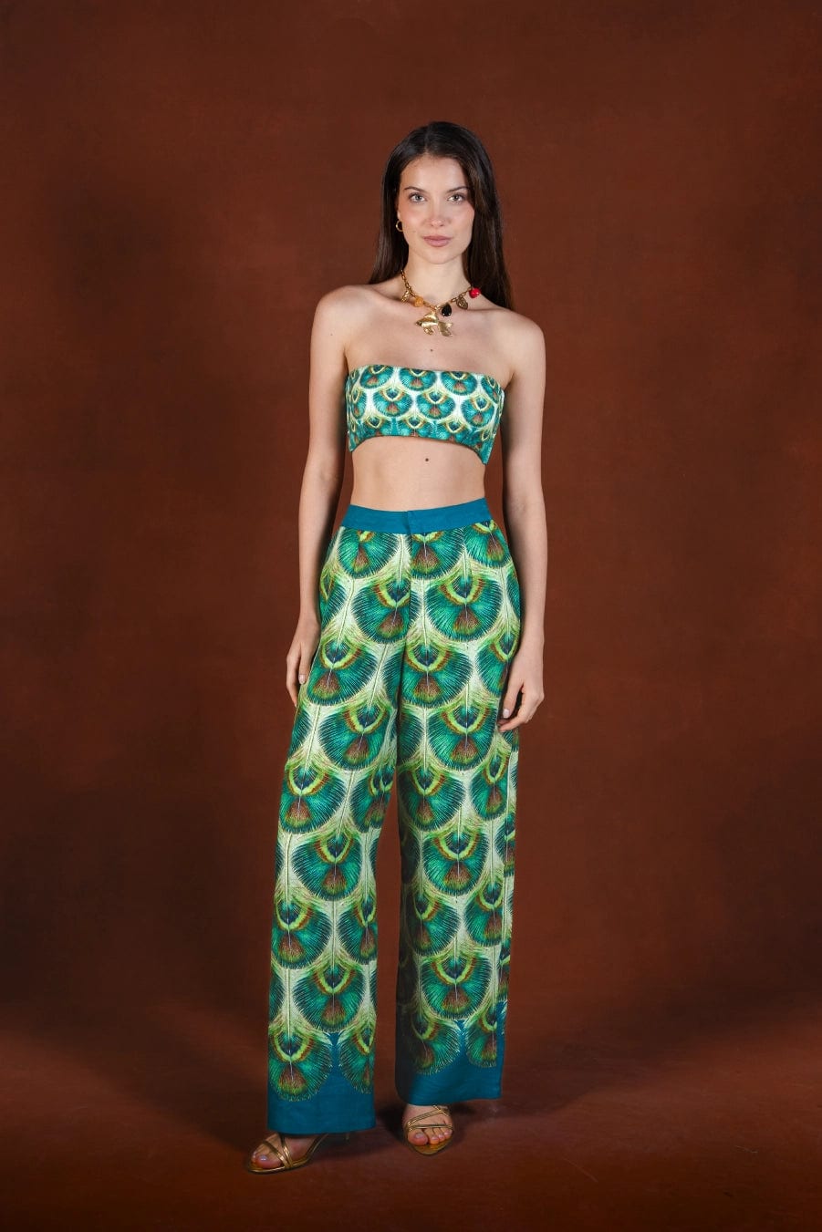 Women's Iridis linen trousers green - imagen 1