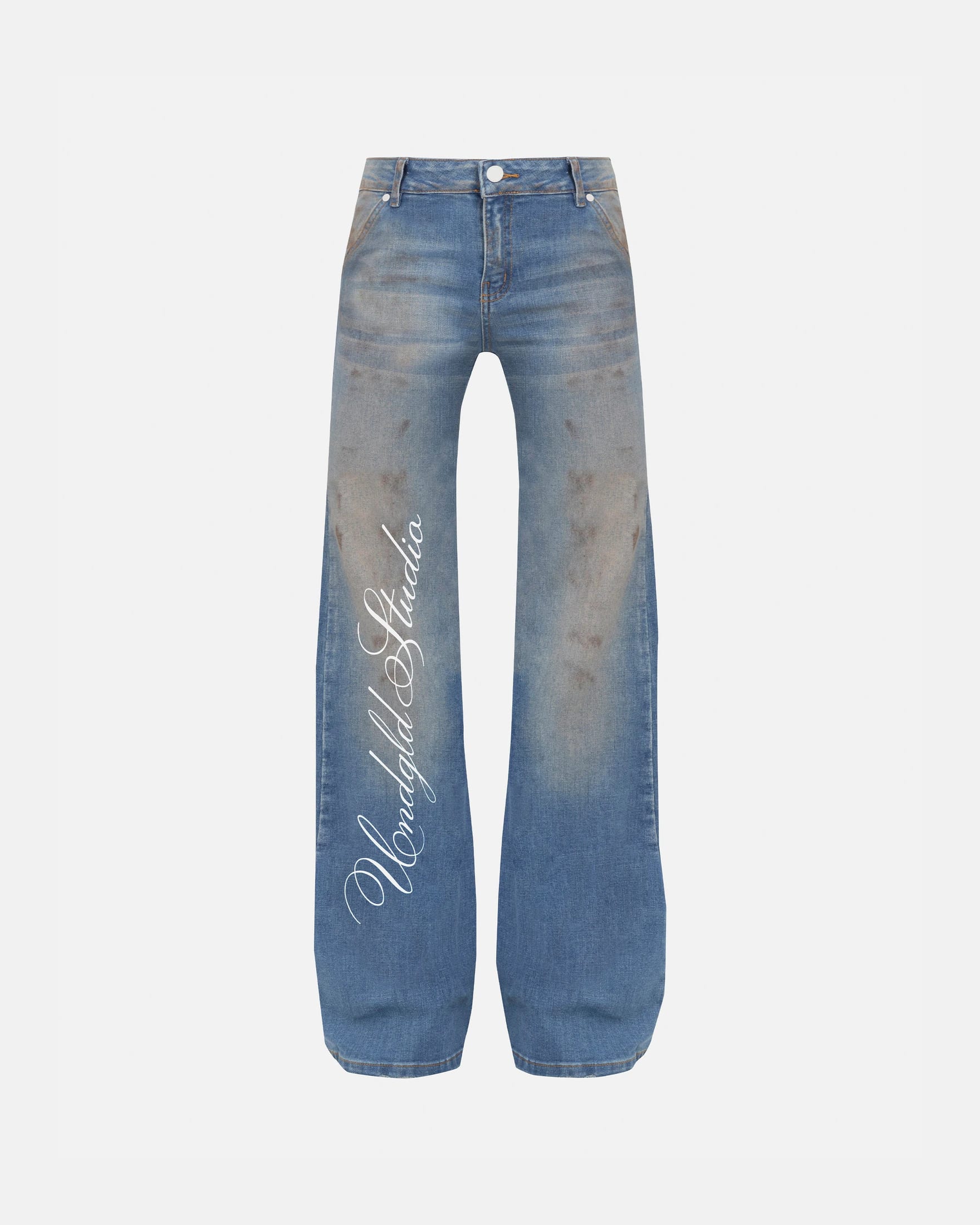 W Stardust Undgld Studio Flare Jeans Mechanic Blue - imagen 1