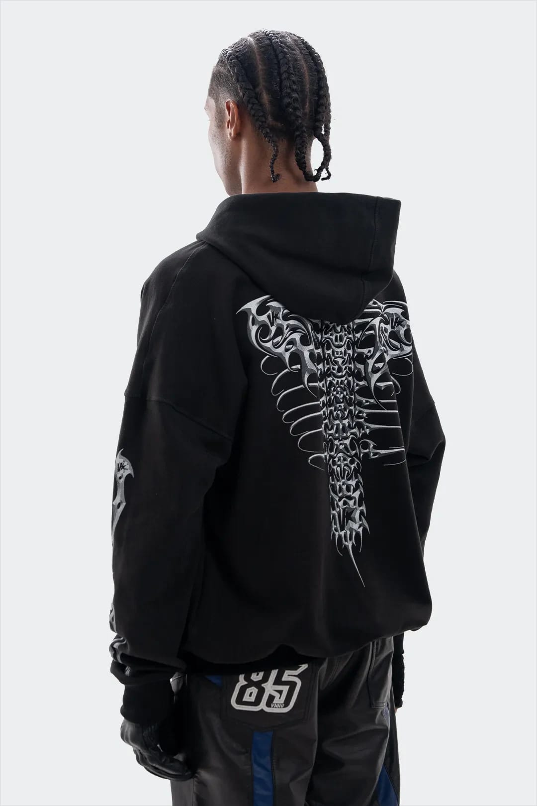 VENENO BUZO ZIP UP GRUNGE BONES - imagen 2
