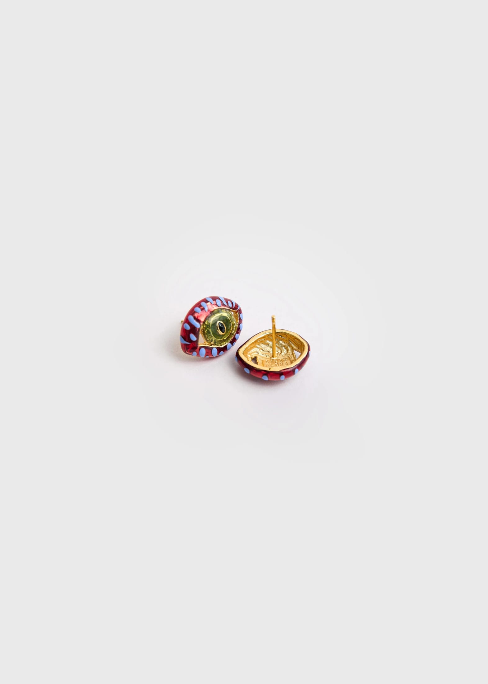 Aretes Cat Eye Mini Burgundy - imagen 1