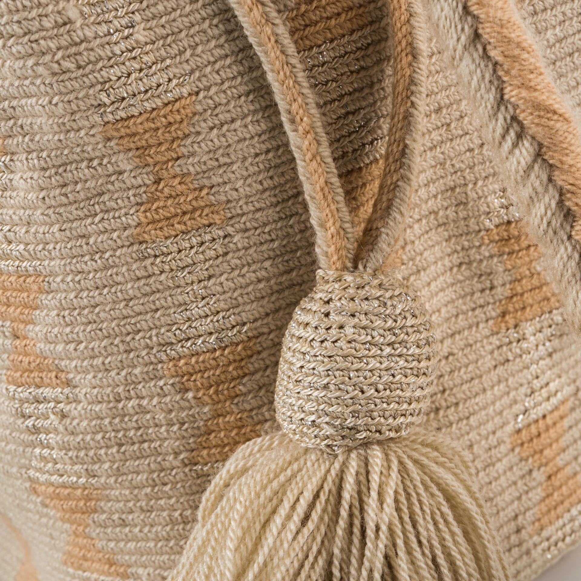 Mini Bolso Wayuu Arena Brillante - imagen 2