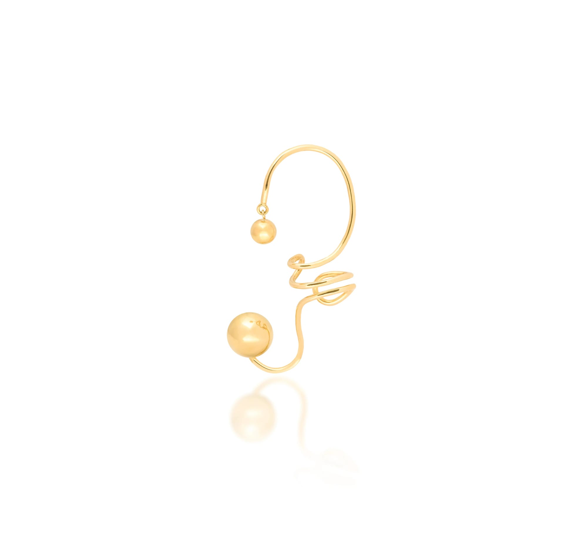 Ear cuff Esferas de Oro - imagen 1