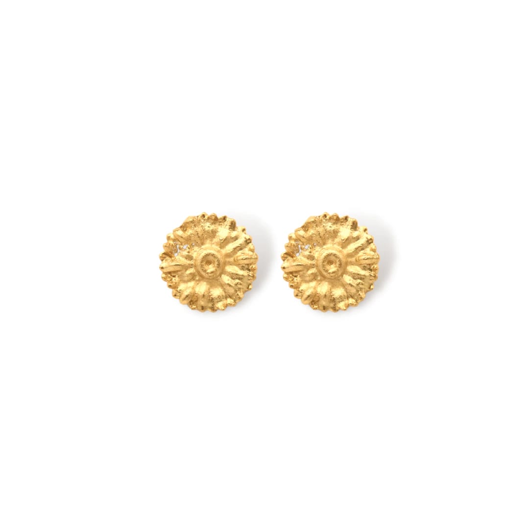 Aretes con flor de margarita pequeña - imagen 1