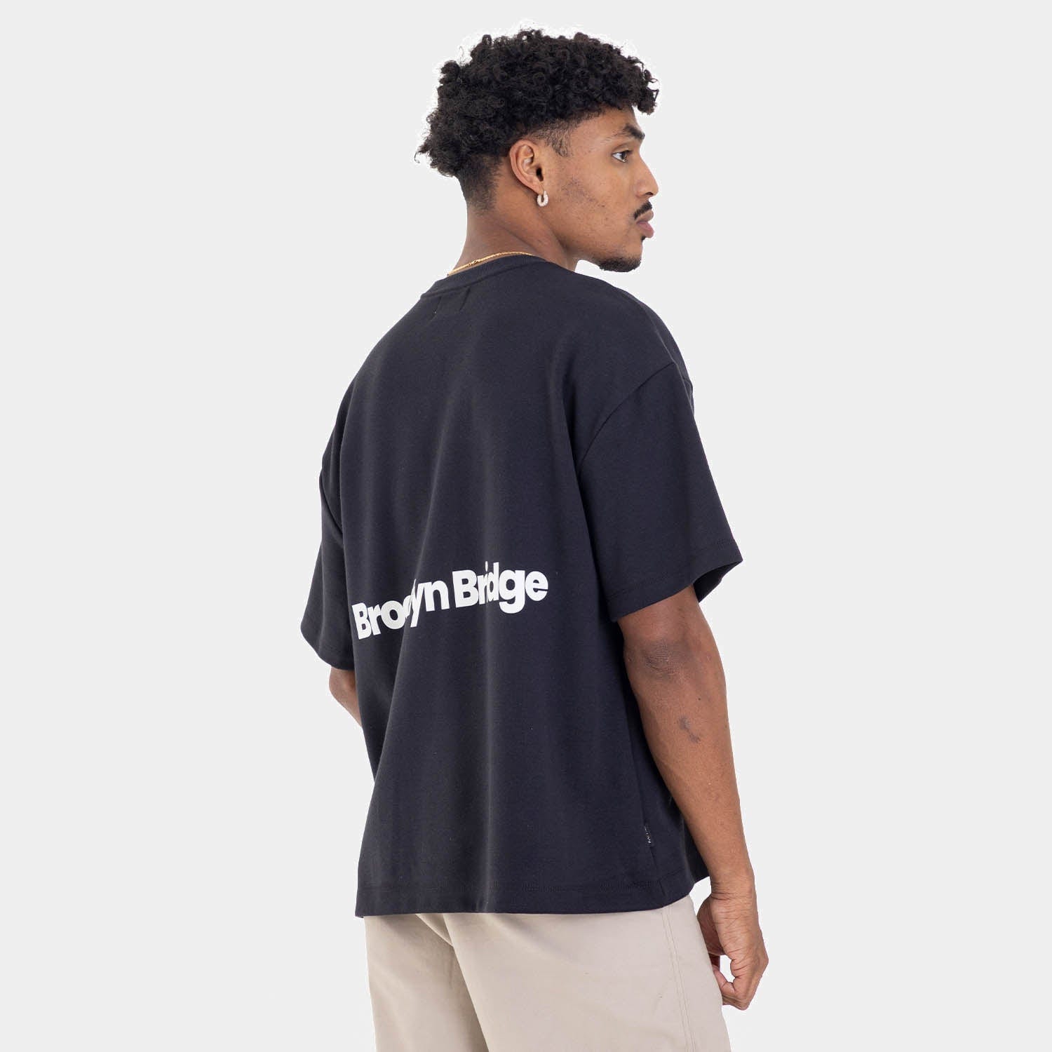 Boxy Fit Tee Brooklyn Bridge Negro - imagen 8