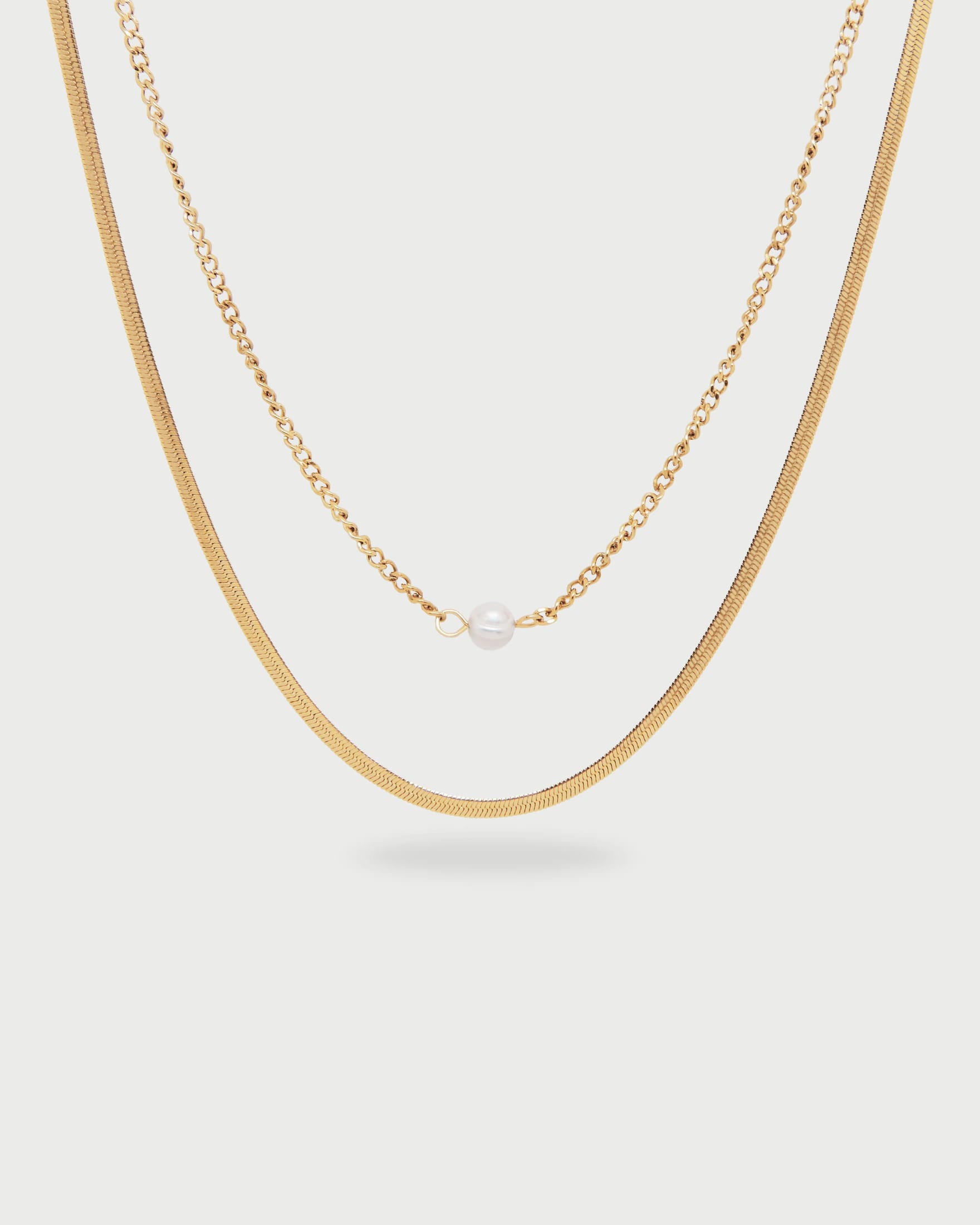 Collar Doble Oro Perla - imagen 3