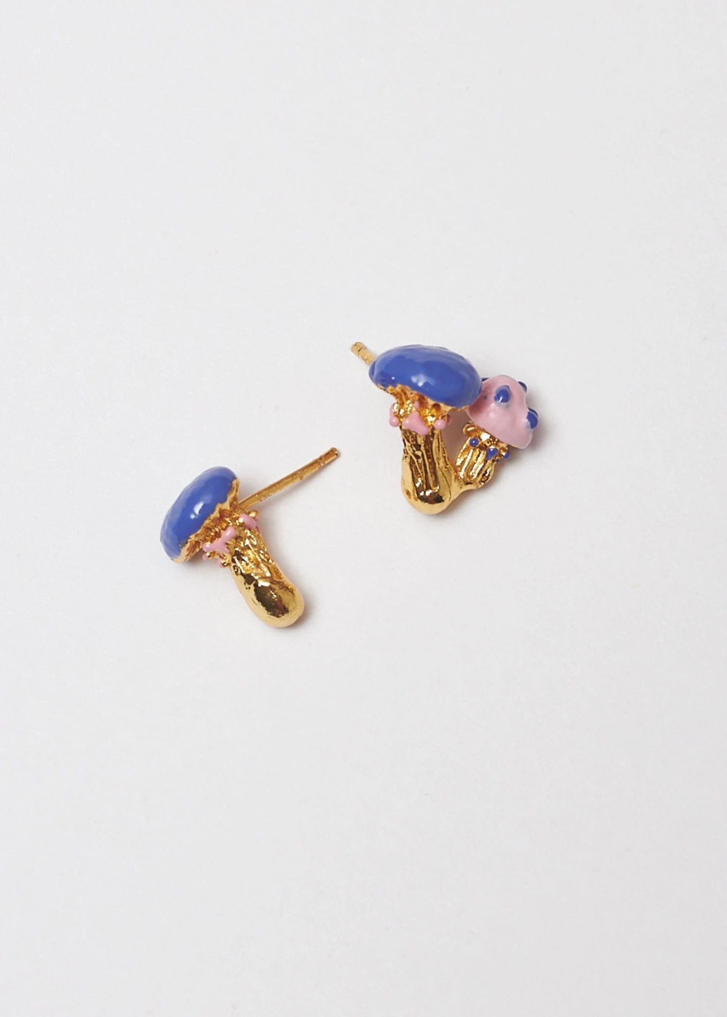 Aretes Seta y setica Azul rosa - imagen 2