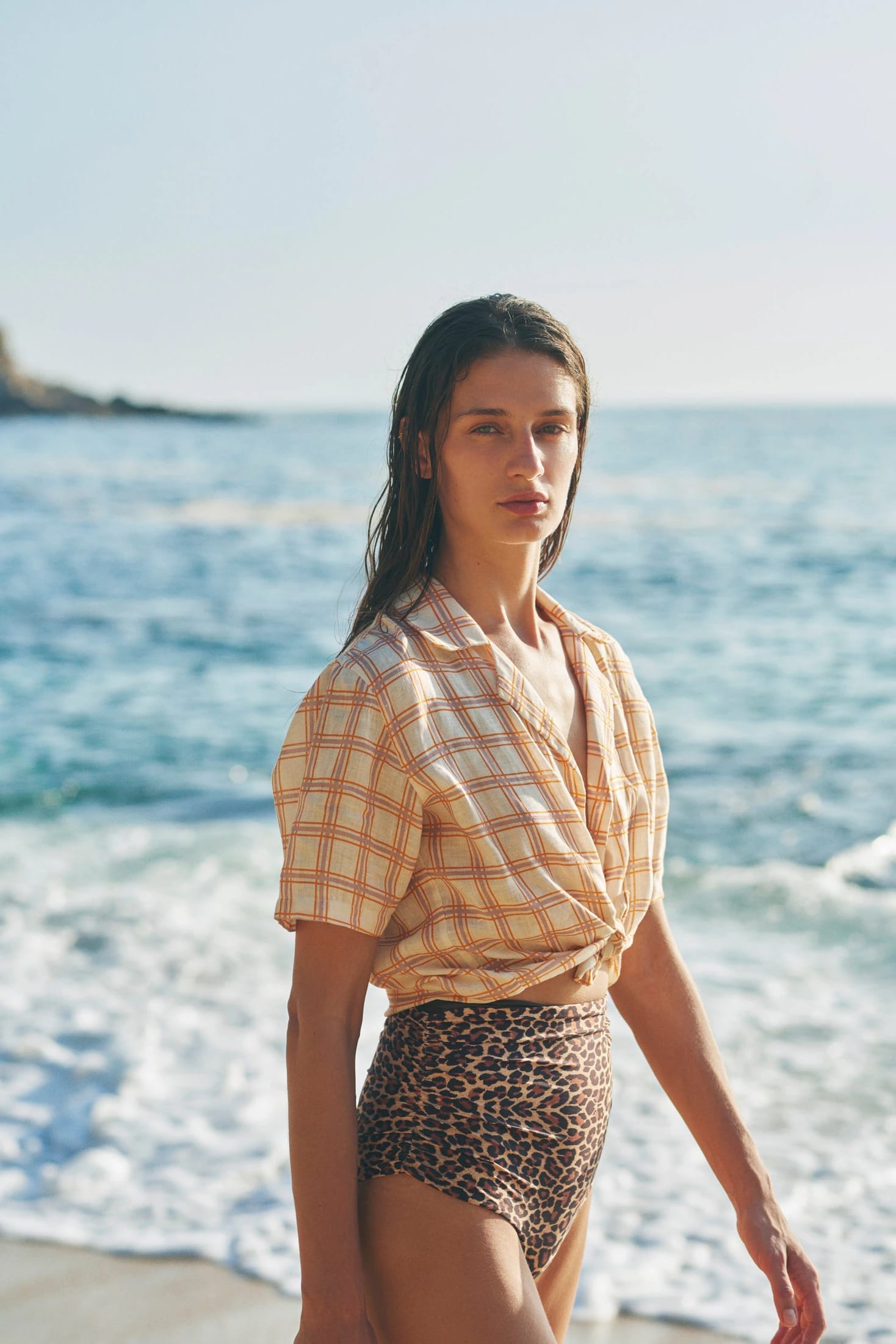 Tomaso Linen Shirt / Cream and Butter Scotch - imagen 2