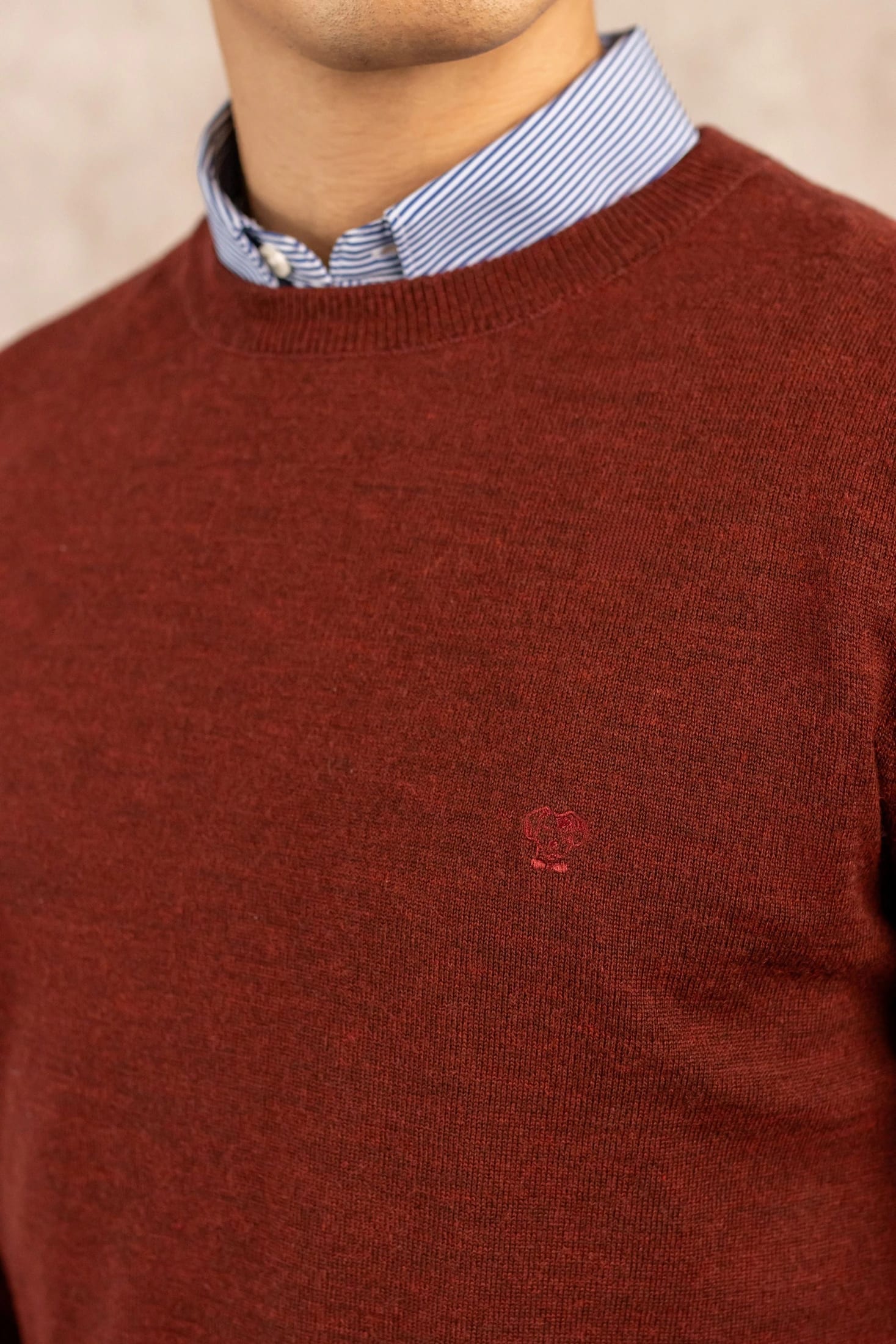 Sueter Merino Antiarrugas Vinotinto - imagen 7