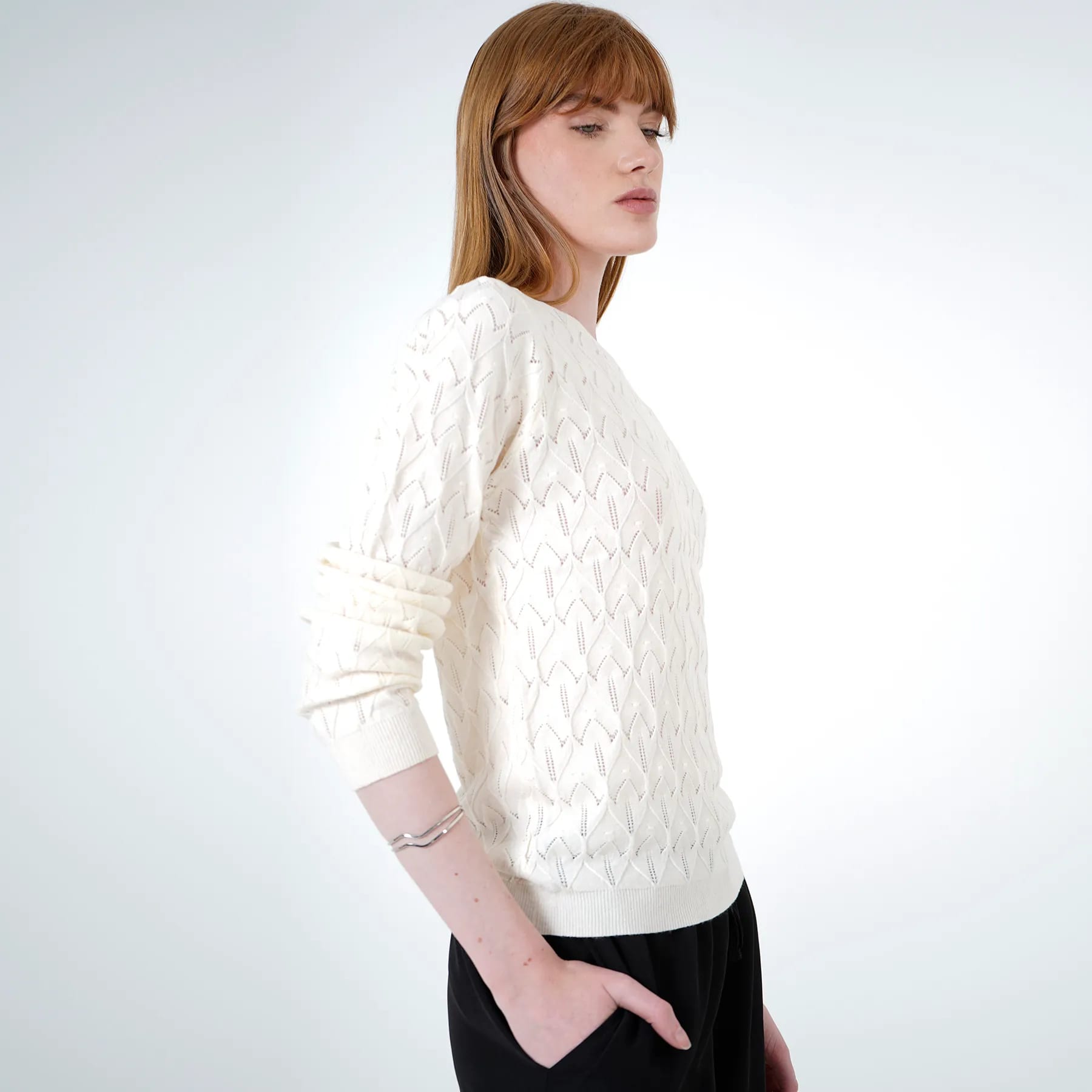 Sweater Cuello V Manga Larga - imagen 10