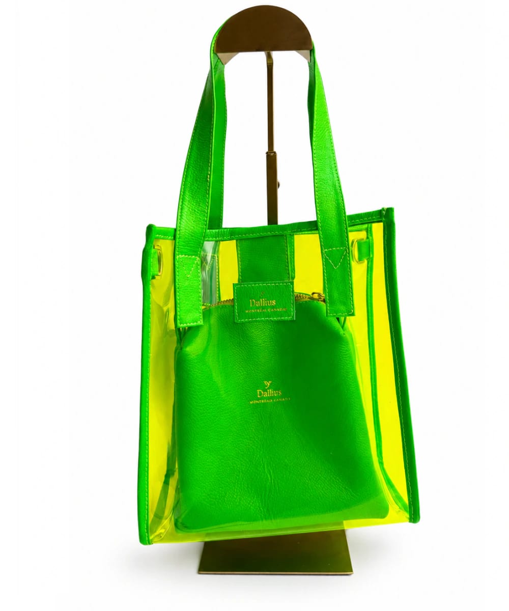 Bolso Transparente Mediano Verde - imagen 1