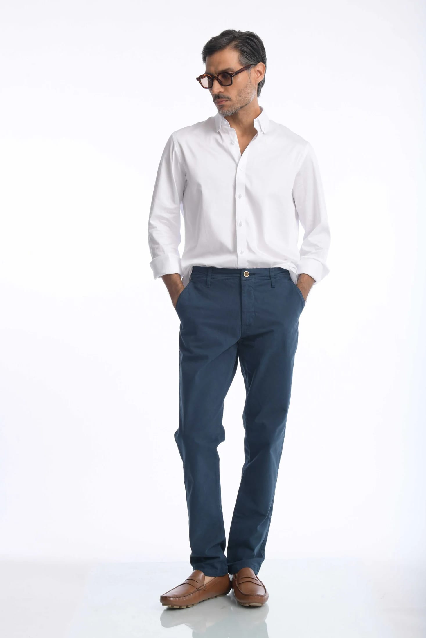 Pantalón Chino Dril Azul Marino - imagen 2