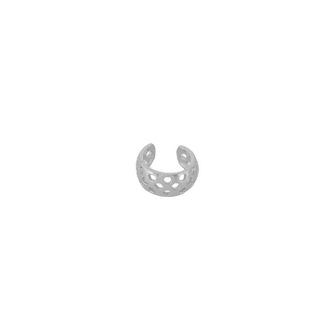 Ear cuff mini panal Vuelo de Vida plateado - imagen 1