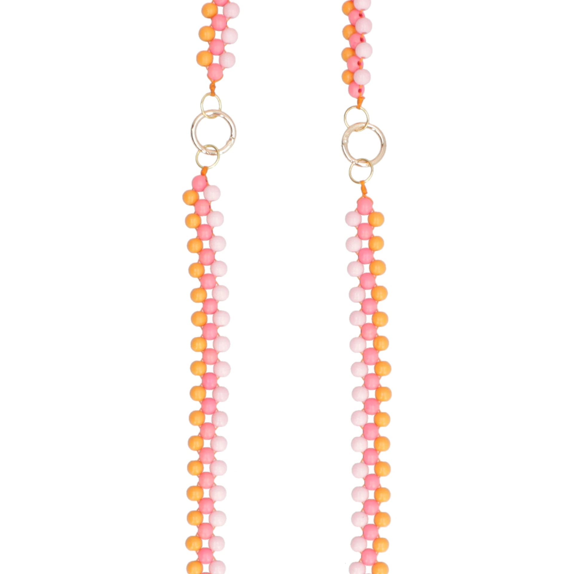Strap Viajero En Chaquira De Madera - Ocaso Naranja - imagen 5