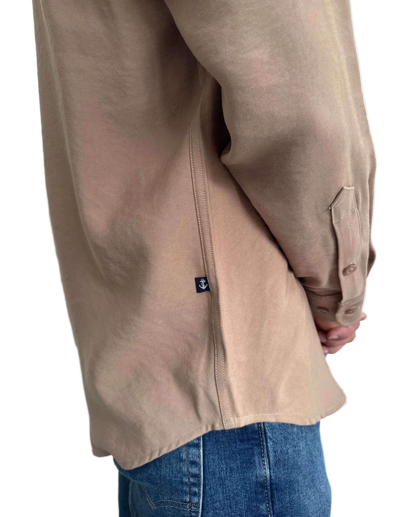 Camisa Camel en rayón - imagen 6