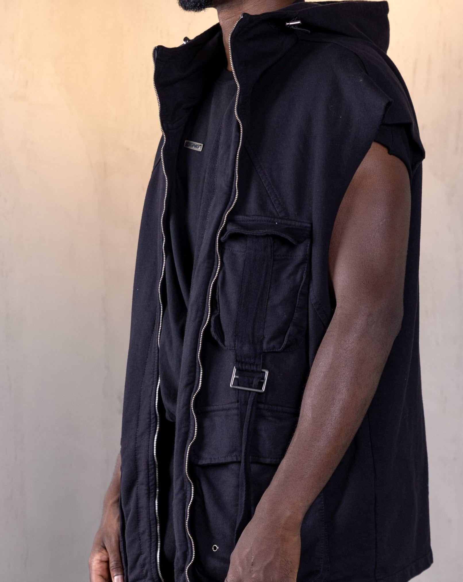 Chaleco Unisex Oversize-Negro - imagen 3