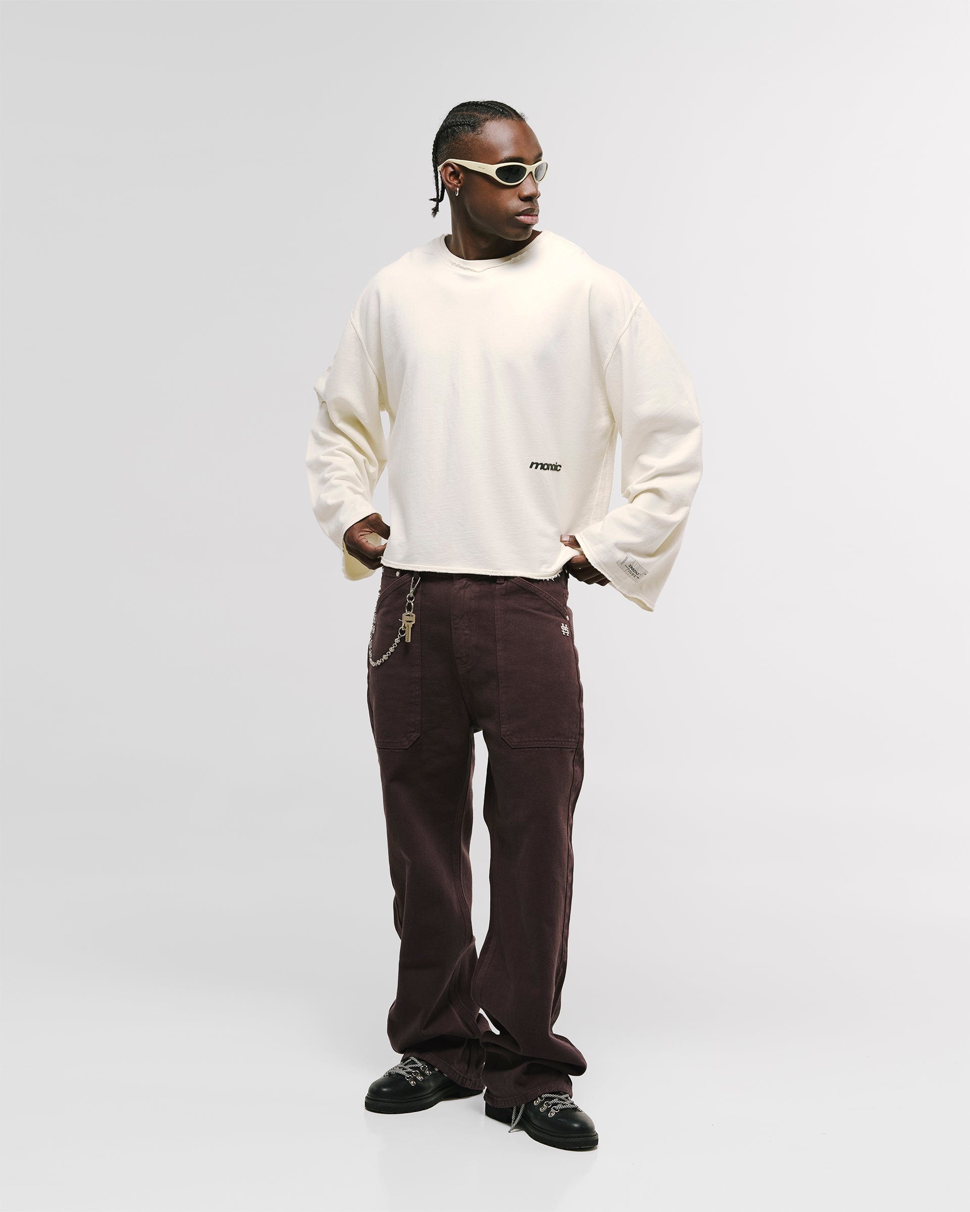Long Sleeve Boxy T-Shirt – Off White - imagen 2