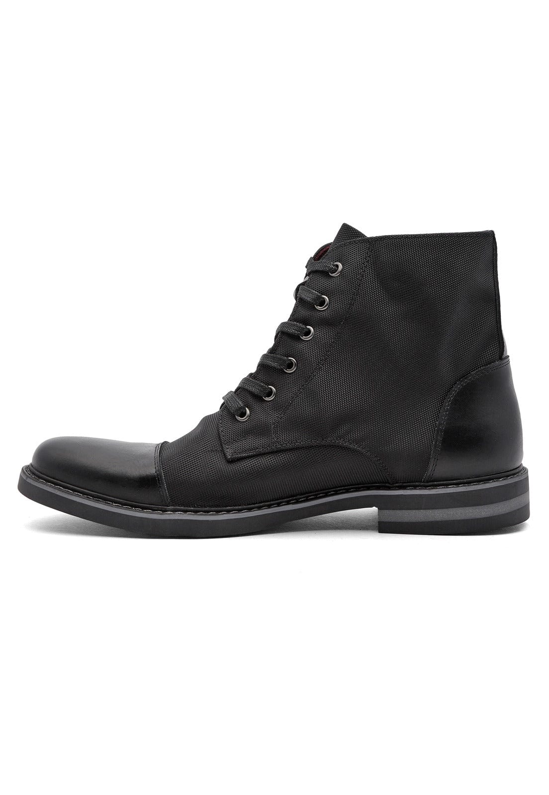 Botas negras en lona y cuero - imagen 4
