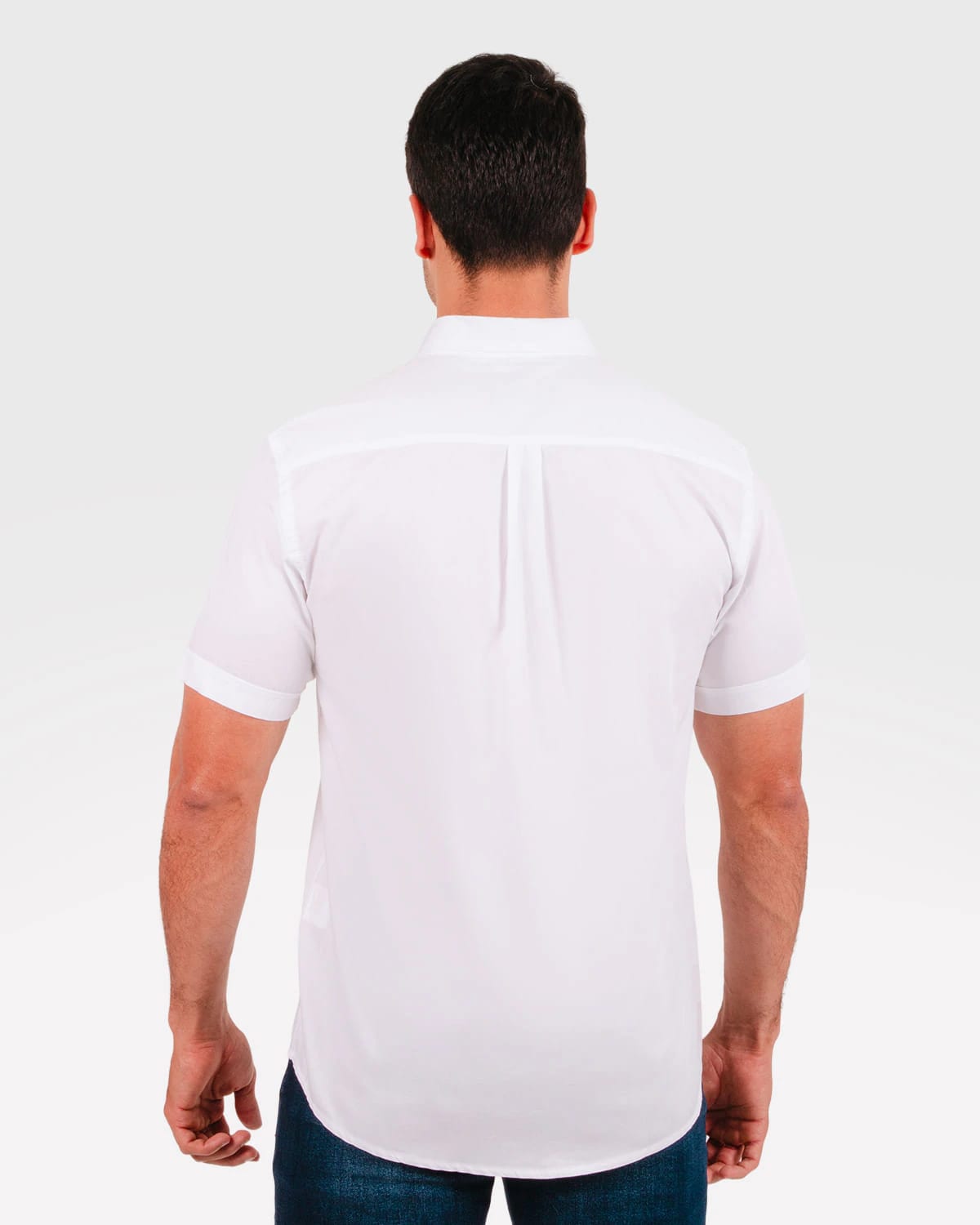 Camisa blanca manga corta para hombre - imagen 8