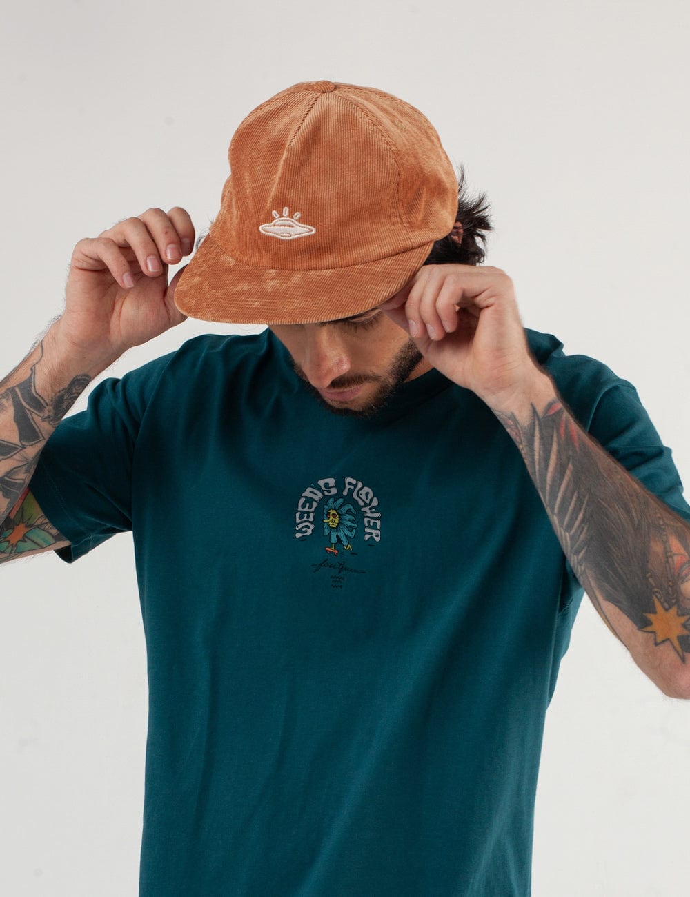 Camiseta regular fit Weed Flower verde Hombre - imagen 1