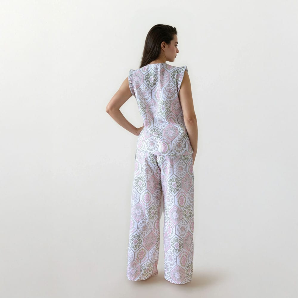 Conjunto de Pijama Pantalón Largo Jardines del Amanecer - imagen 2