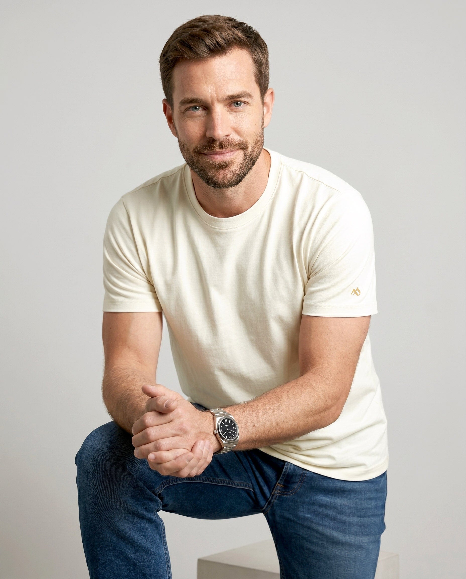 Camiseta Slim Fit Marfil - imagen 1