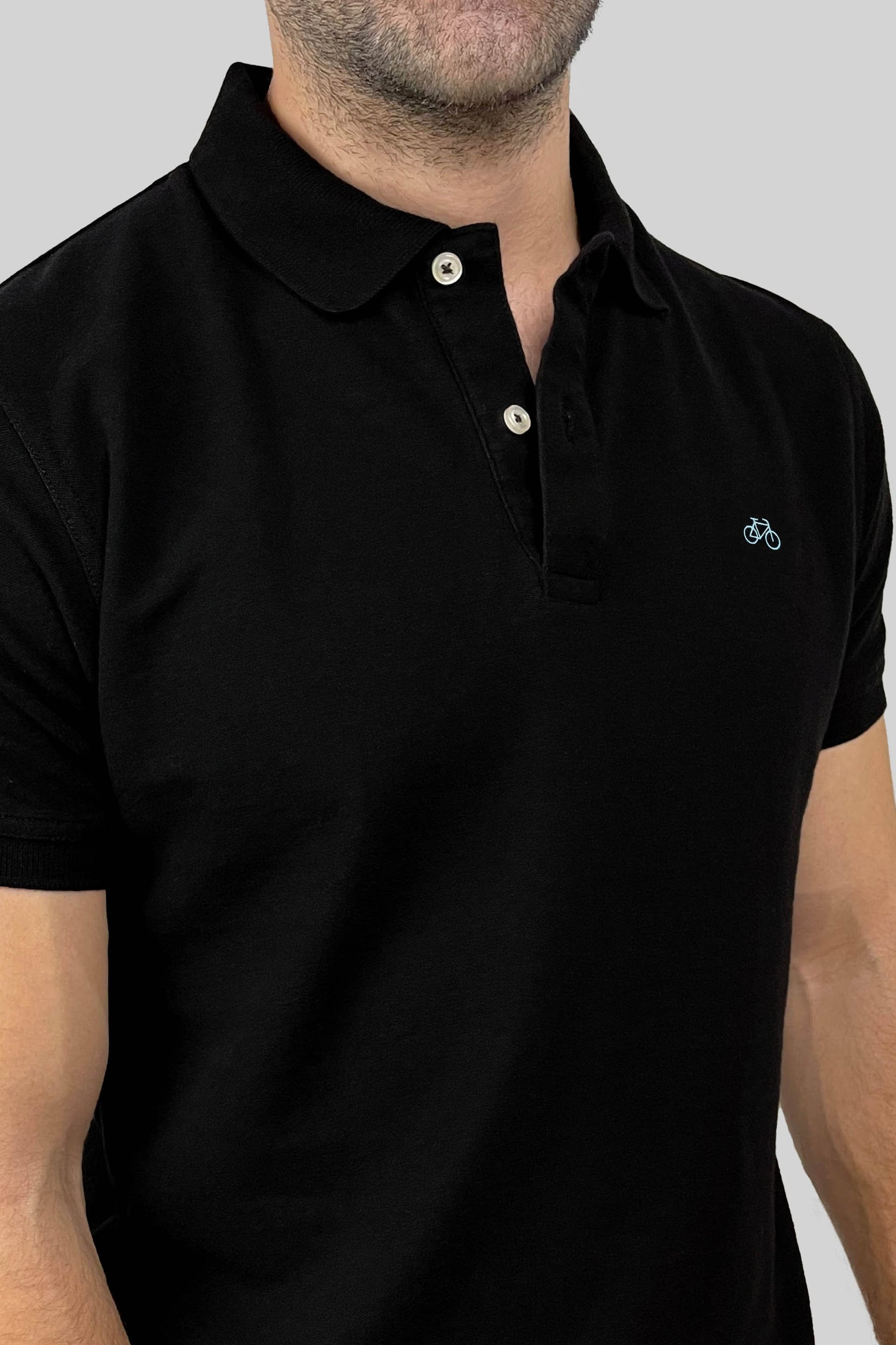 POLO MANGA CORTA NEGRO - imagen 2