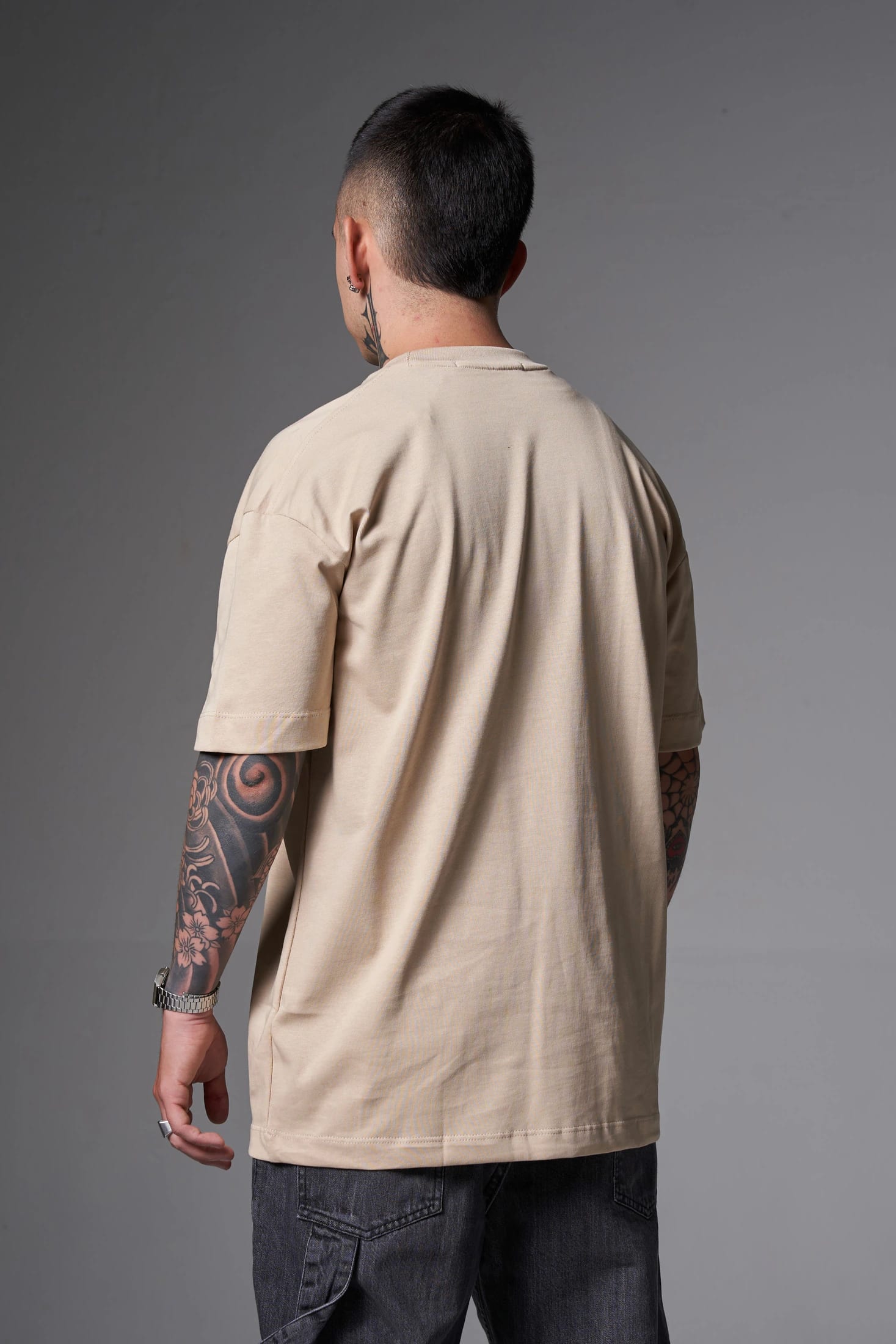 Camiseta 100% Algodón Peruano Camel Oversize 250 Gramos - imagen 9